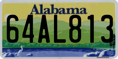 AL license plate 64AL813
