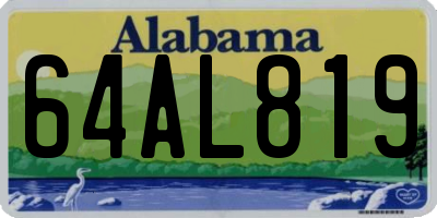 AL license plate 64AL819