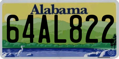 AL license plate 64AL822