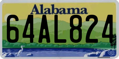 AL license plate 64AL824