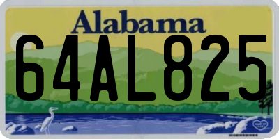 AL license plate 64AL825