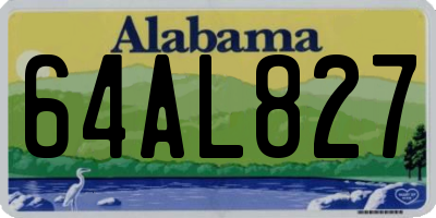 AL license plate 64AL827