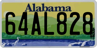 AL license plate 64AL828
