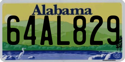 AL license plate 64AL829