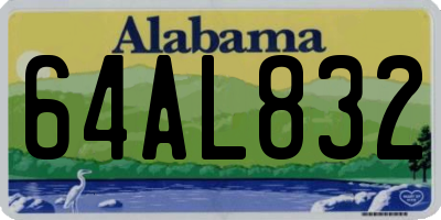 AL license plate 64AL832