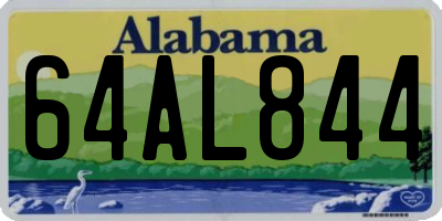 AL license plate 64AL844