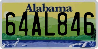 AL license plate 64AL846