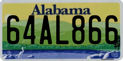 AL license plate 64AL866