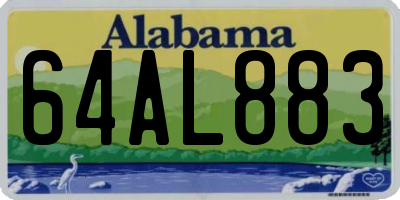 AL license plate 64AL883