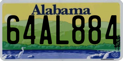 AL license plate 64AL884