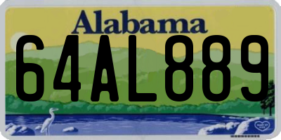 AL license plate 64AL889