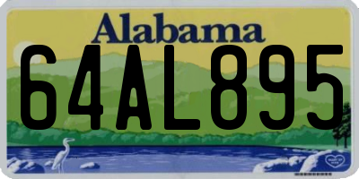 AL license plate 64AL895
