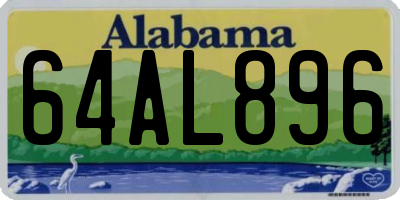 AL license plate 64AL896