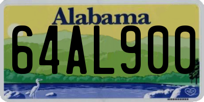 AL license plate 64AL900