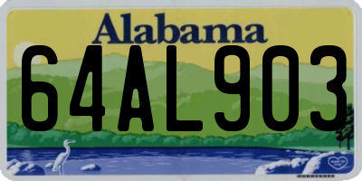 AL license plate 64AL903