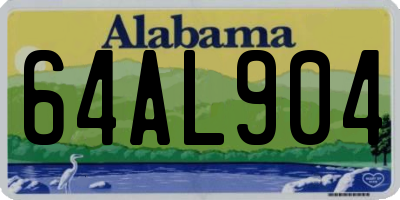 AL license plate 64AL904