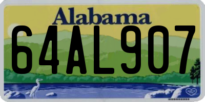 AL license plate 64AL907