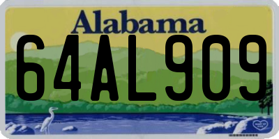 AL license plate 64AL909