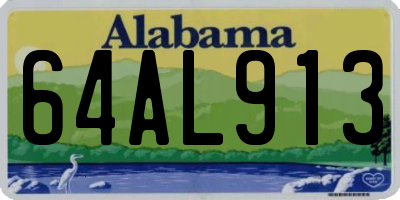 AL license plate 64AL913