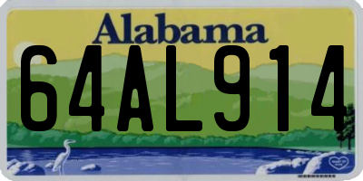 AL license plate 64AL914