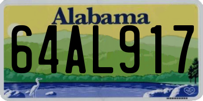 AL license plate 64AL917