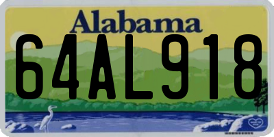 AL license plate 64AL918