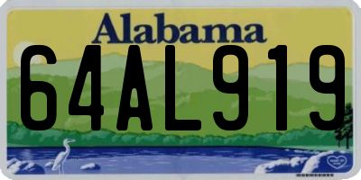 AL license plate 64AL919