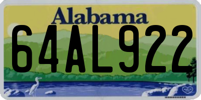 AL license plate 64AL922