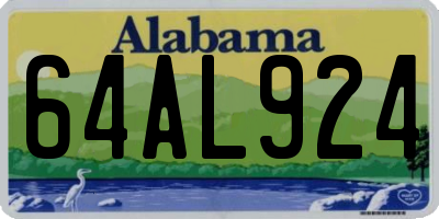AL license plate 64AL924