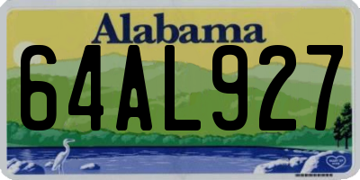 AL license plate 64AL927
