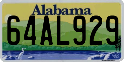 AL license plate 64AL929