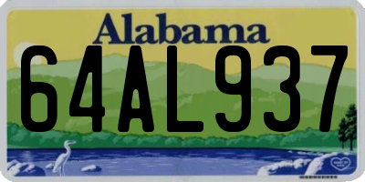 AL license plate 64AL937