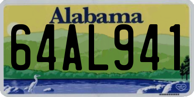 AL license plate 64AL941