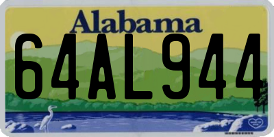 AL license plate 64AL944