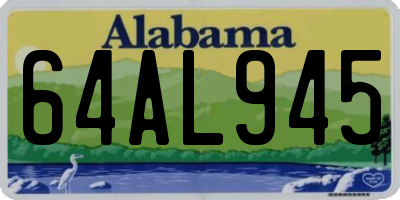 AL license plate 64AL945