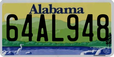 AL license plate 64AL948