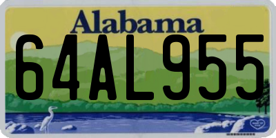 AL license plate 64AL955