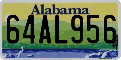 AL license plate 64AL956
