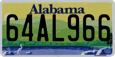 AL license plate 64AL966