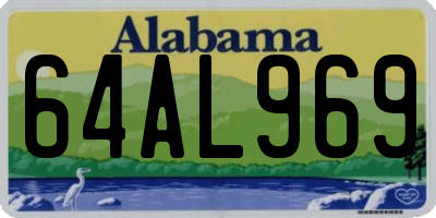AL license plate 64AL969
