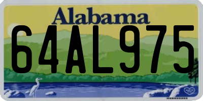 AL license plate 64AL975