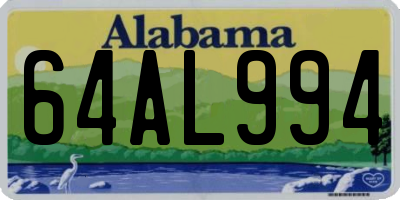 AL license plate 64AL994