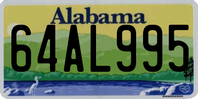 AL license plate 64AL995