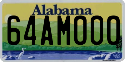 AL license plate 64AM000