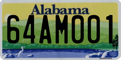AL license plate 64AM001