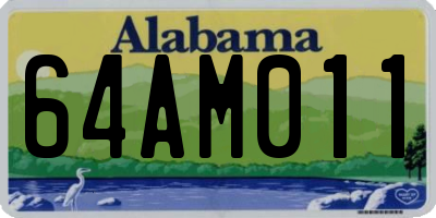 AL license plate 64AM011