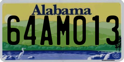 AL license plate 64AM013
