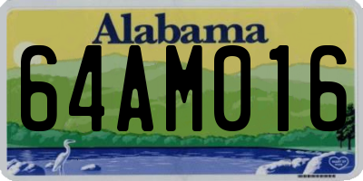 AL license plate 64AM016