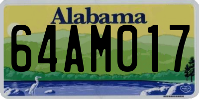 AL license plate 64AM017