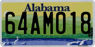 AL license plate 64AM018